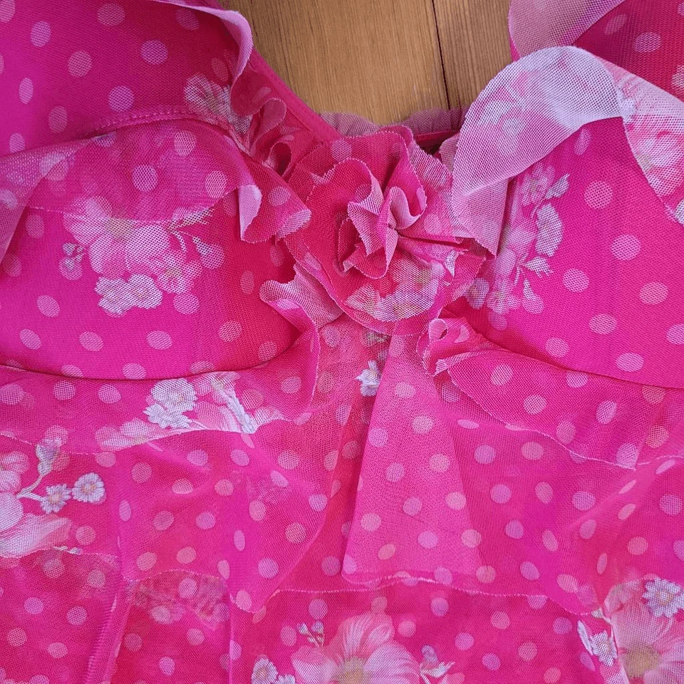 Vintage Y2K Victoria's Secret medium lingerie set floral ruffled tiered bimbo - Image 2 of 4