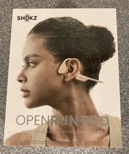 Shokz OpenRun Pro Bluetooth Bone Conduction Sport Headphones Beige