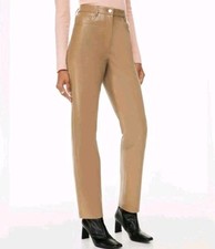 Wilfred Aritzia Melina Veagan Leather Pants Women s 2 Brown Closet Staple Luxe