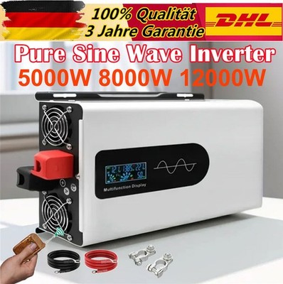 8000W 12000W Max 12V 24V 48V - 230V Reiner Sinus Spannungswandler Wechselrichter