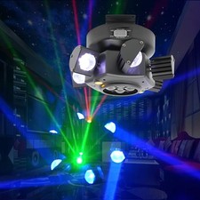Moving Head Light, Stage Party Light, Four Light Colors Stage Light Laser, LED