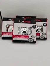 (4) Round Electric Stove Burner Covers 6.26 Inch and 7.95 Inch Disposable 48ct