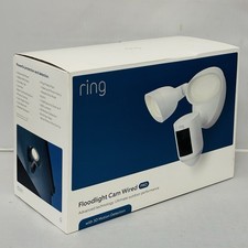 Ring Floodlight Cam Pro 2K Security Camera White   New Damaged Box