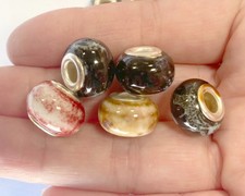European Beads Lot Mix Color Ceramic fit European Bracelet 14mm 30 pcs