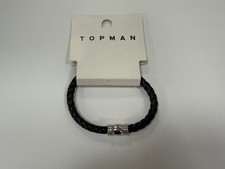 Men’s Black Leather Rope Brackets, Black, 2 Packs (total 2 pcs)