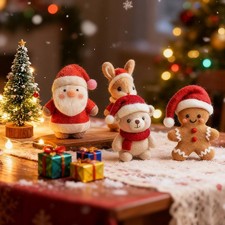 Felt Christmas Friend Christmas Bunny Old Man Felting Xmas Ornament Tool C8P5