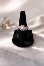 Vintage Sterling Silver Freshwater Pearl Ring Sculptural Band S Ster Size 6.5