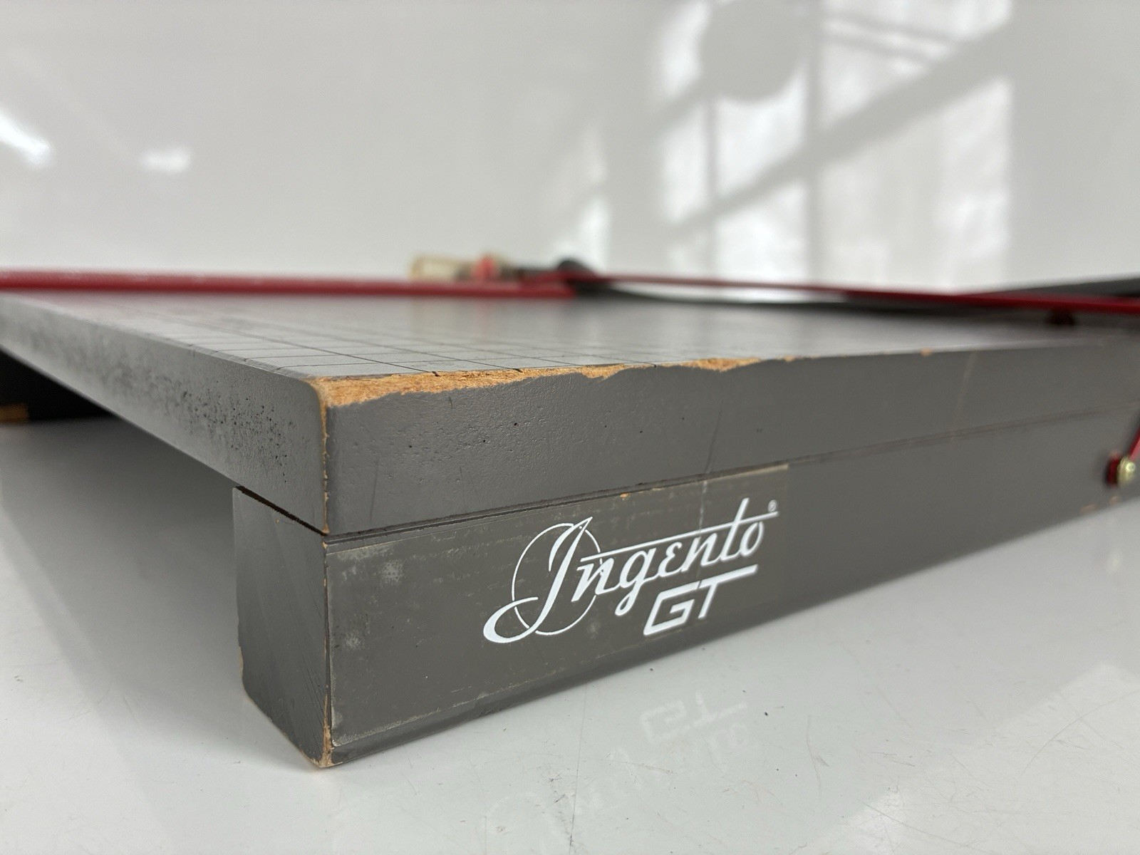 VINTAGE Ingento 12" GT #1102 1132 Cast Iron Wood Guillotine Paper Cutter Trimmer