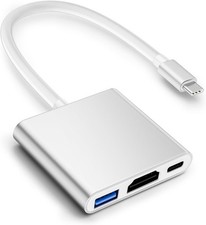 USB C to HDMI Adapter,4K HDMI to USB-C Adapter with 100W PD and USBA 3.0 Port..