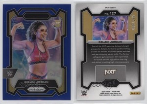 2024 Panini Prizm WWE Blue Prizm /199 Kelani Jordan #127 Rookie RC