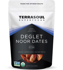 Organic Deglet Dates, 2 Lbs - Pitted | Fresh | Natural Sweetener