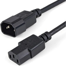 Image of Startech 1M 3Ft Power Extension Cord C14 To C13 10A 125V 18Awg Computer Power Co