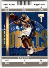 2003-04 Fleer Authentix Andre Miller Balcony #/250 #17