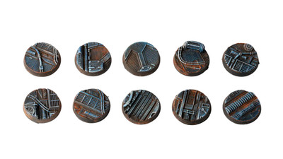 Gamers Grass: Battle Ready Bases: Spaceship Corridor 25mm Round (x10)