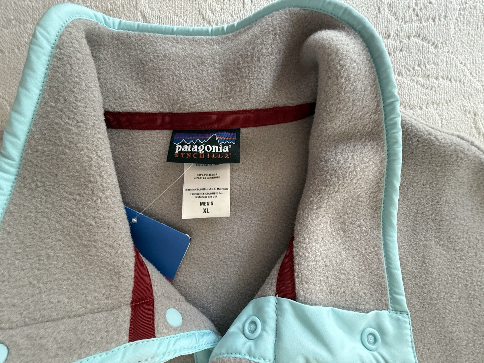 Vintage Patagonia Synchilla Fleece Snap-T Pullover Jacket Mens XLarge Light Gray image 6