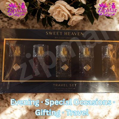 Sweet Heaven by Gulf Orchid Travel Gift Set 5x0.67 oz Eau de