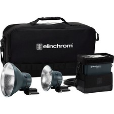 Elinchrom ELB 500 TTL Dual To Go Kit, Includes 2x ELB 500 Flash Head, 7" and 5.3