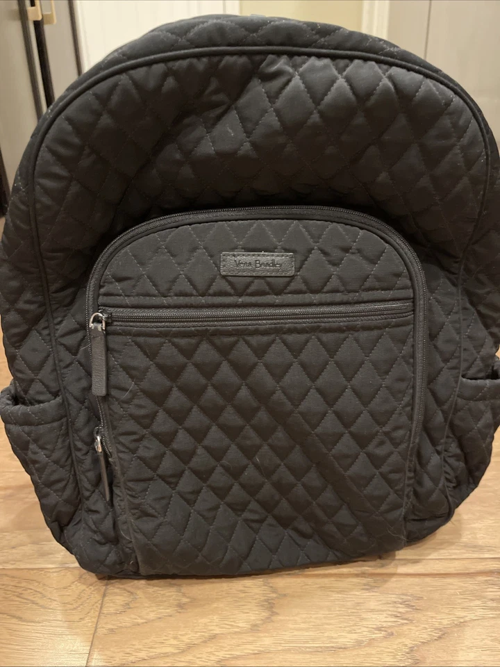 Vera Bradley Essential Backpack In Microfiber Classic Quilted Black - Image 3 of 4