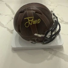 Jordan Love Signed 2025 Alternative Mini Helmet  Leather Style Beckett Wit Proof