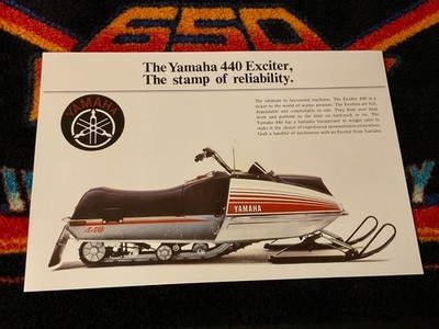    78 YAMAHA EXCITER 440 Snowmobile Poster vintage sled ((EXCITEMENT))    