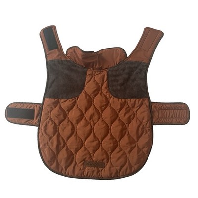Eddie Bauer Dog Vest Jacket Size M Burnt Orange Brown Quilted Logo