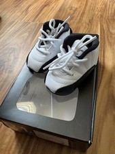 NIKE JORDAN 12 RETRO BABY JORDAN WHITE TAXI SNEAKERS SIZE 1C