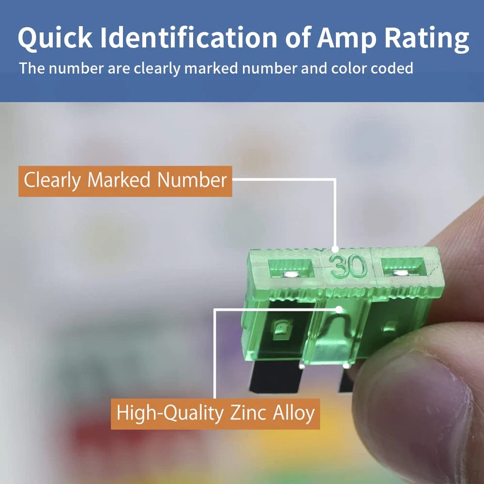 80 Pcs Standard Car Fuse, Fuses Assortment Kit(1A/3A/5A/10A/15A/20A/30A/40A) Aut - Image 4 of 4