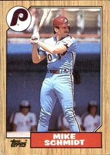 Mike Schmidt 1987 Topps #430 Philadelphia Phillies FREE SHIPPING AutographDen