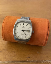 Vintage OMEGA Deville Quartz Cal.1342 Date Silver Men's 34mm Watch