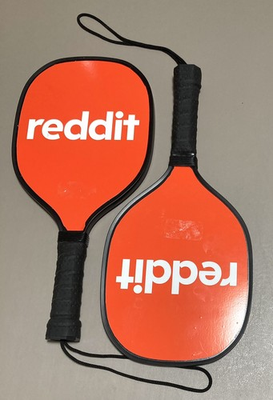 #ad REDDIT Pickleball Paddles Orange Black Racket Website Rubber Grips Flaws Read $42.75