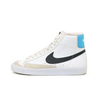 Nike Herren Blazer Mid '77 Sneaker Weiß/Schwarz/Blau Mittelhoch High-Top EU 38.5