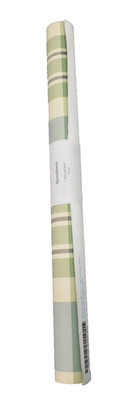 Spoonflower Fabric Blue Green & Cream Plaid Wallpaper Roll 24-1/2'' Wide READ