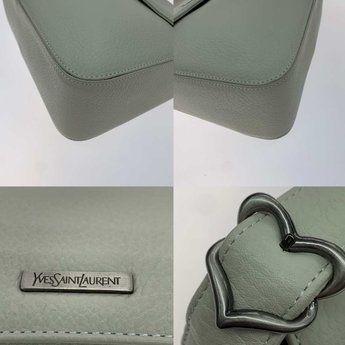 Borsa Yves Saint Laurent in pelle bianca senza graffi usata