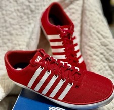 K-Swiss Court Pro Vulc. Size 10 Men s. EUC. With Box. Red And White