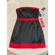 NWT Grass Collections Junior Strapless Black Knee Length Dress Juniors 7 NEW!