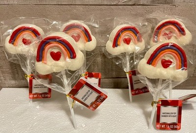 Marshmallow Pop Rainbow with Heart Party Favor Candy