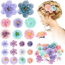 21 Pcs Flower Hair Clip Rose Hair Clips Barrettes for Women Flower Accessories B