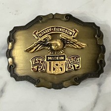 Harley-Davidson Belt Buckle Bronze Tone Made in USA Est. 1903