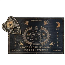 Wooden Vintage Ouija Board & Planchette Handmade Wood Spirit Board 30*20cm