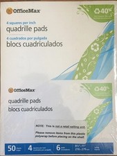 Graph Paper 4 Squares Per Inch Quadrille Pads,8-1/2"x 11",50 Sheets Ea-1pk 6Pads