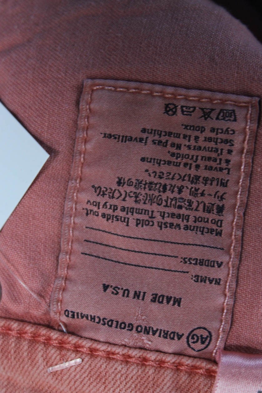 AG Adriano Goldschmied Womens Cropped Ankle Pink Pants Size 29 thumbnail 6