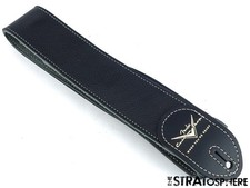 USED Fender USA Custom Shop 67 GUITAR STRAP Black Leather 1967 Strat Relic