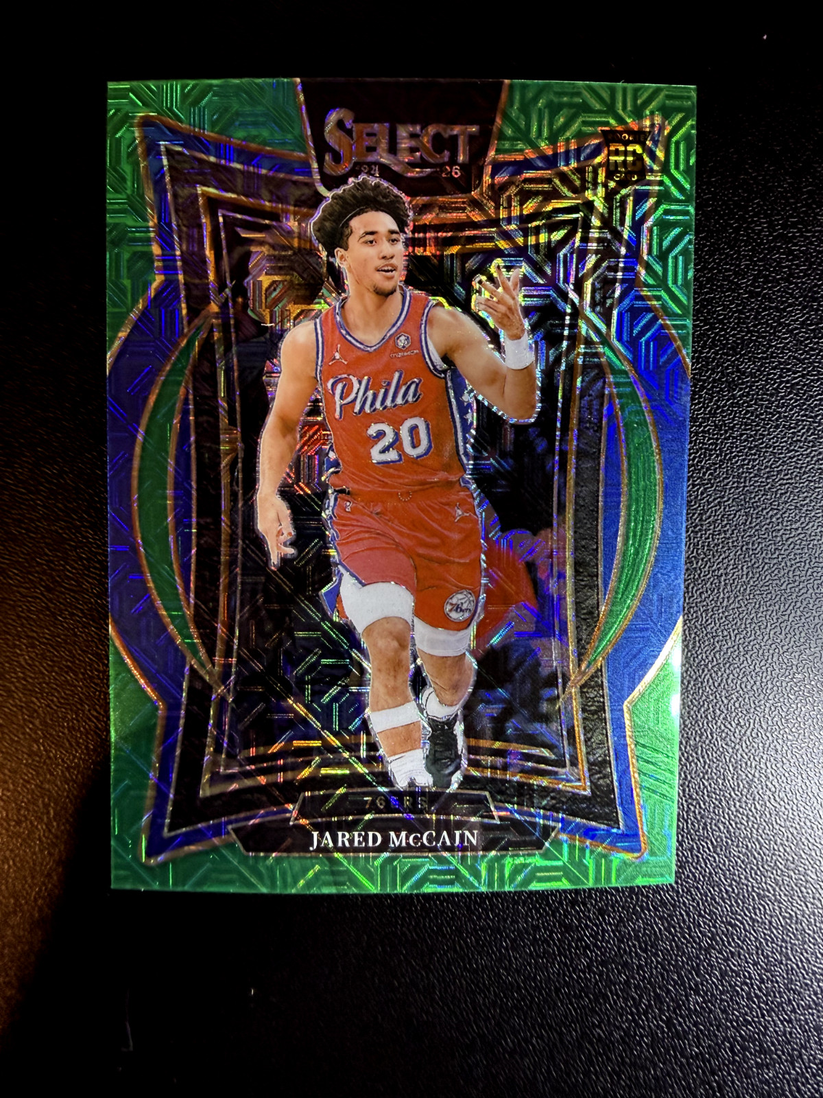 2024-25 Panini Select - Concourse Jared McCain #82 Green Mojo Prizm (RC)