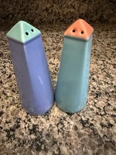 Lindt Stymeist Colorways Vintage Salt & Pepper Shakers Pyramid Top Art Deco