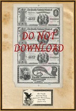 Copy 1865 Proof $1-$2  Pacific  National Bank Nantucket  Massachusetts #714