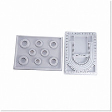 2Pcs Flocked Bead Tray Design Board - DIY Jewelry Making Organizers for Bracelet