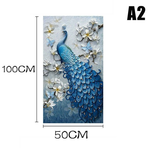 3D Peacock Static Cling Window Film Art Frosted Opaque Glass Sticker Home Decor - Picture 14 of 19