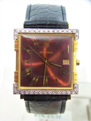 NEW 18K Gold JUVENIA MACHO Unisex AUTOMATIC Watch w/DIAMOND BEZEL