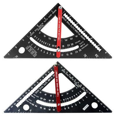 7 Inch Square Measuring Ruler Aluminum Alloy Adjustable QDE