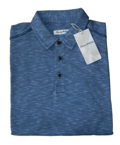 Tommy Bahama Herren Neu Double Tempo Spectator Trikot Polo Maritim Blau Medium - Bild 2 von 3